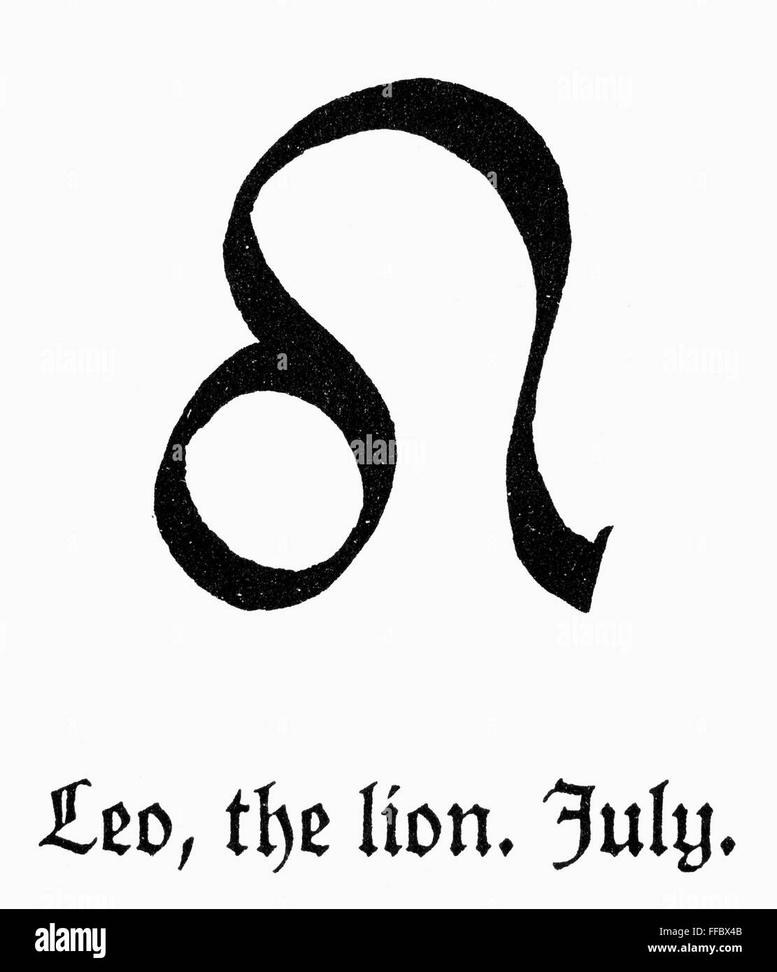 ZODIAC LEO. /nZodiacal symbol for Leo, the lion Stock Photo Alamy