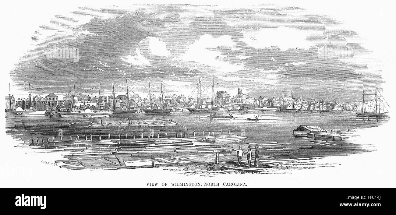 NORTH CAROLINA WILMINGTON. /nView of the city and harbor of Wilmington
