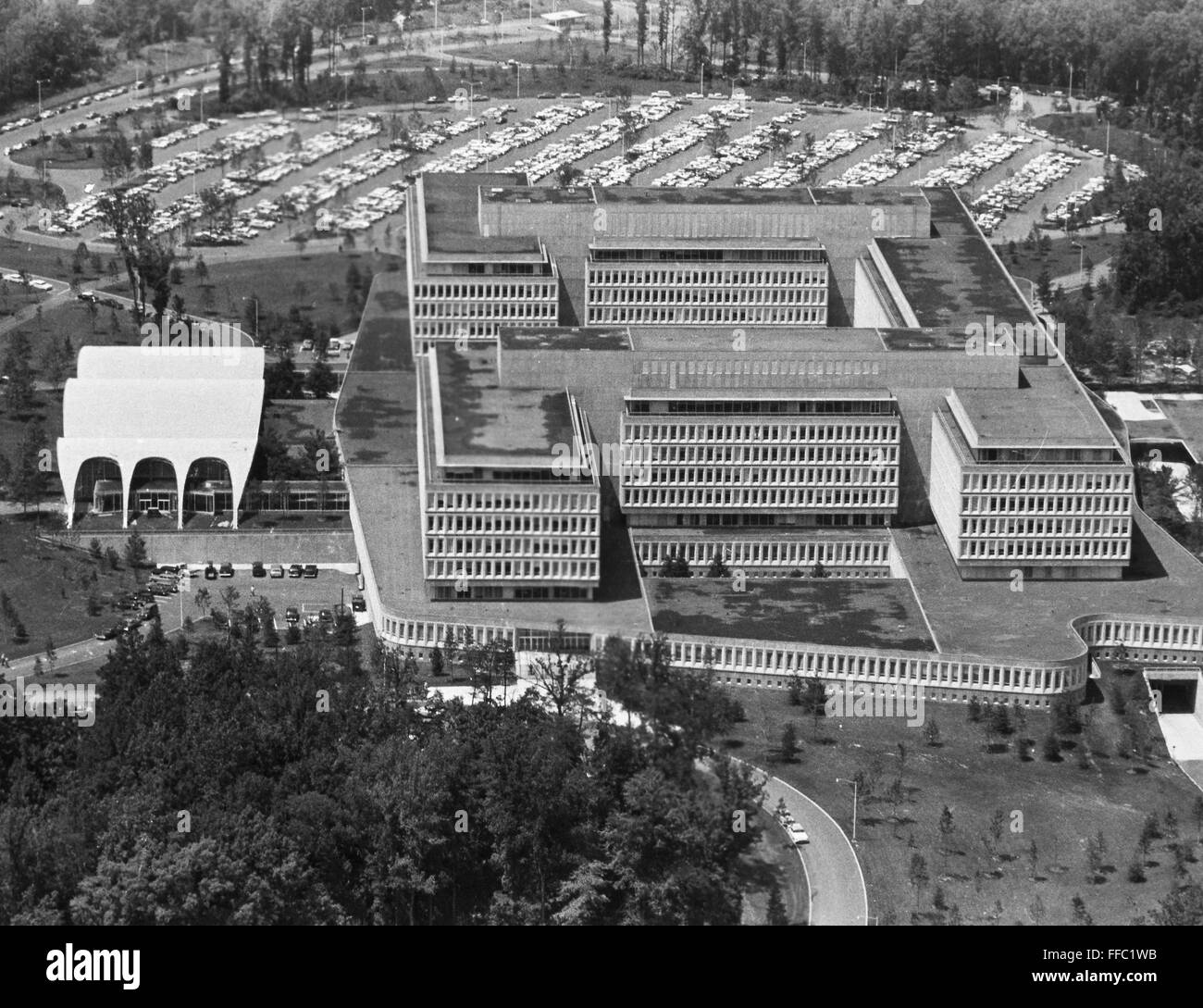 C.I.A. HEADQUARTERS, 1962. /nThe new headquarters of the Central