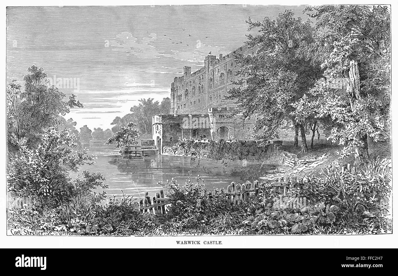 ENGLAND WARWICK CASTLE. /nView of Warwick Castle, overlooking the Avon