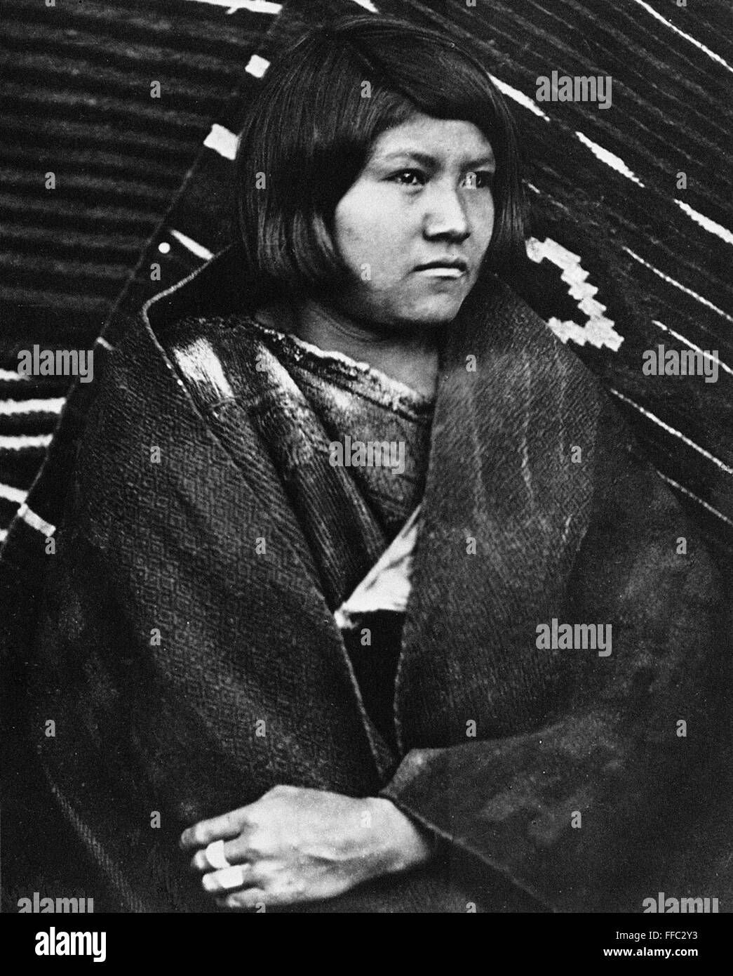 PUEBLO NATIVE AMERICAN, 1879. /nYoung Native American woman photographed by John Hillers at Zuni