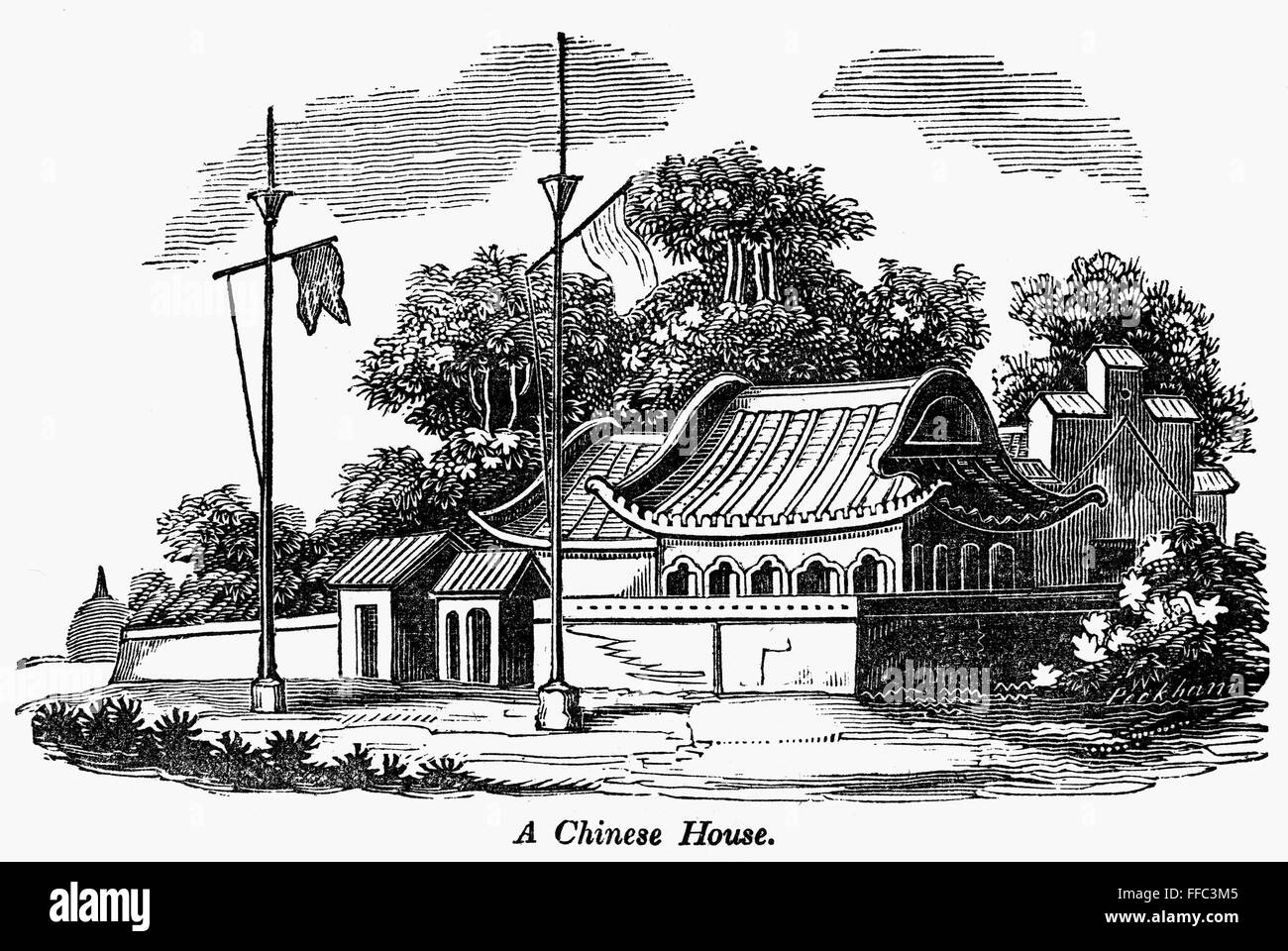 CHINA HOUSE, c1850. /nTypical Chinese house of the 19th century