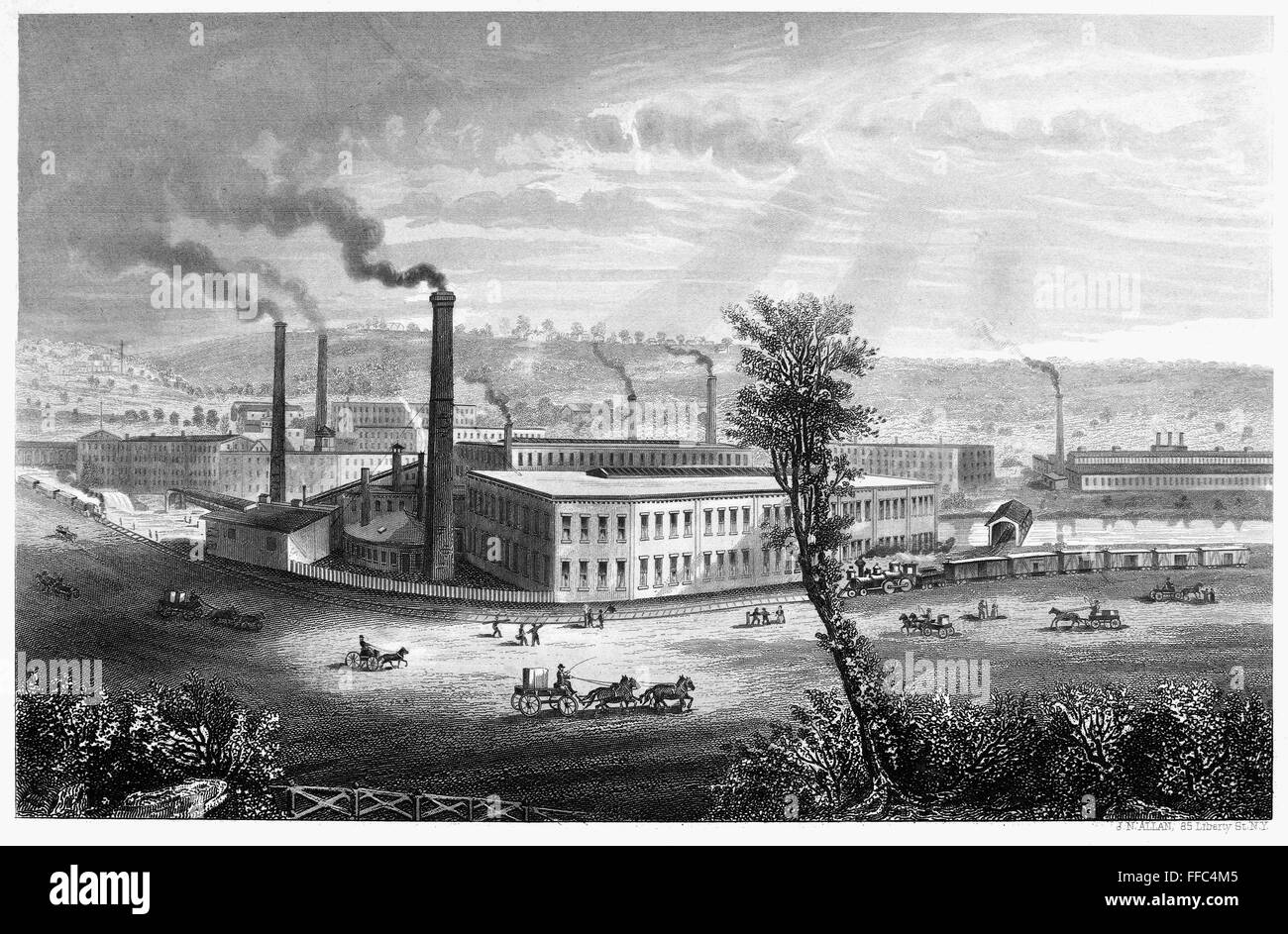 VERMONT FACTORY, c1860. /nE. & T. Fairbanks and Co. Scale Manufactory