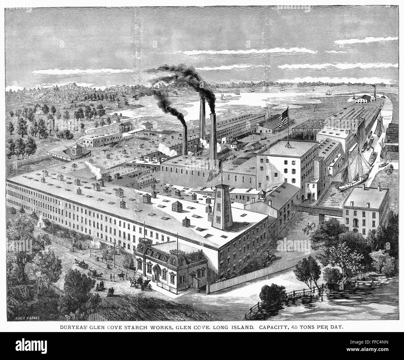 LONG ISLAND FACTORY. /nDuryea's Glen Cove Starch Works, Glen Cove