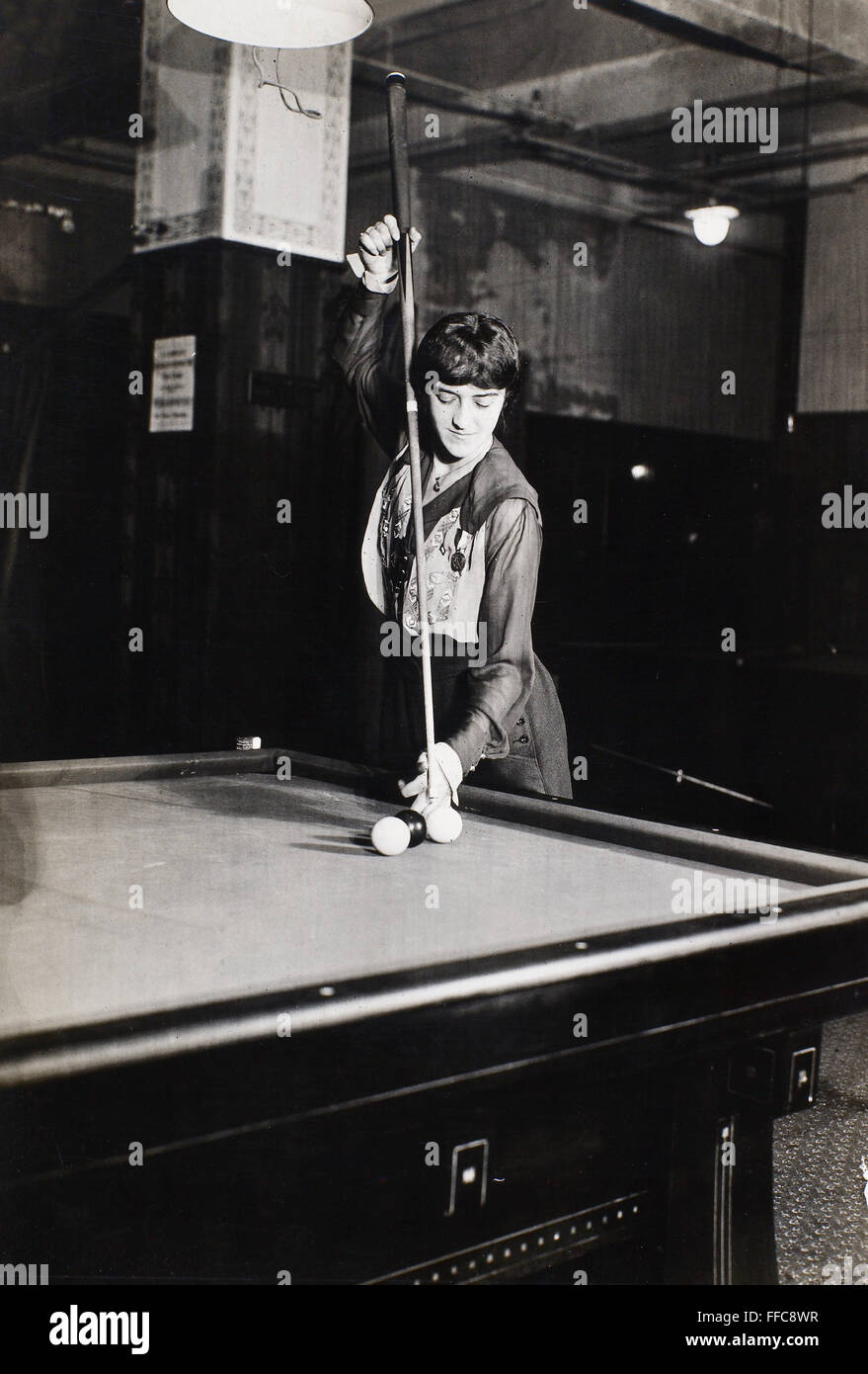 BILLIARD CHAMPION, 1917. /nClara Catherine Haywood, an American billiards champion from