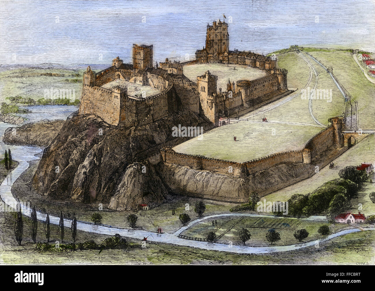 NOTTINGHAM CASTLE. /nView of Nottingham Castle in Nottingham, England