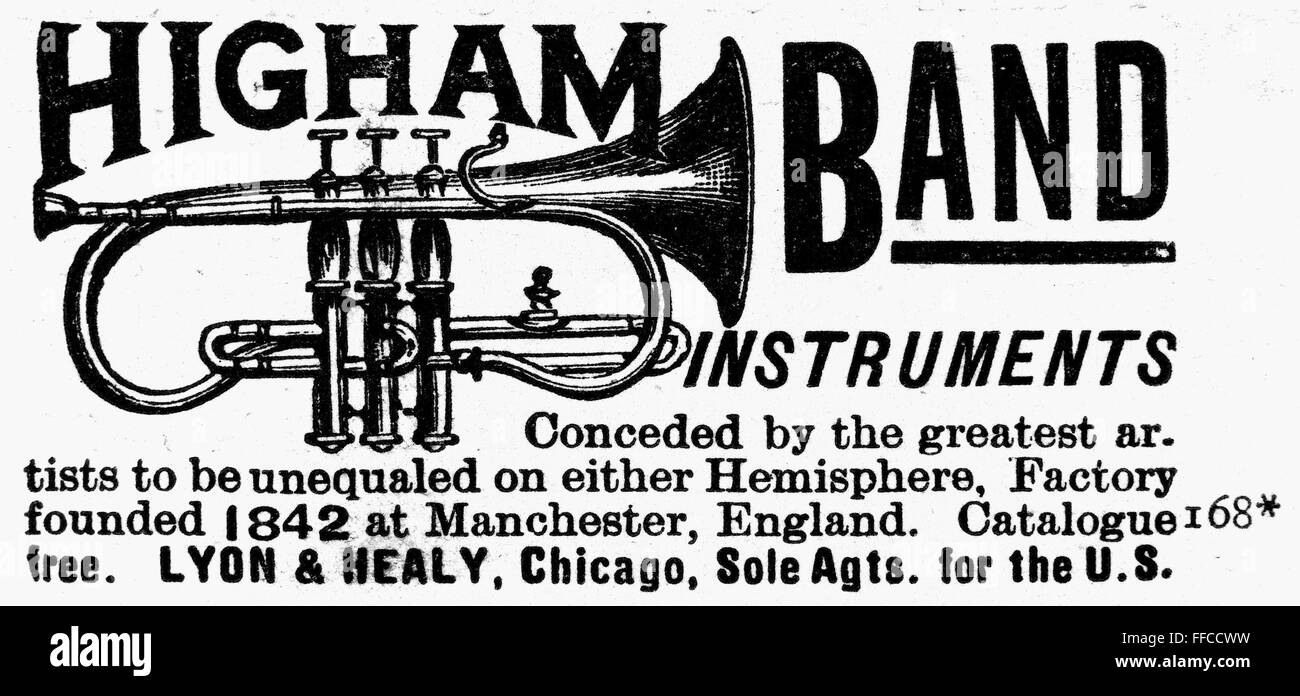 MUSICAL INSTRUMENTS AD nAmerican Newspaper Advertisement 1889 For musical-instruments-ad-namerican-newspaper-advertisement-1889-for