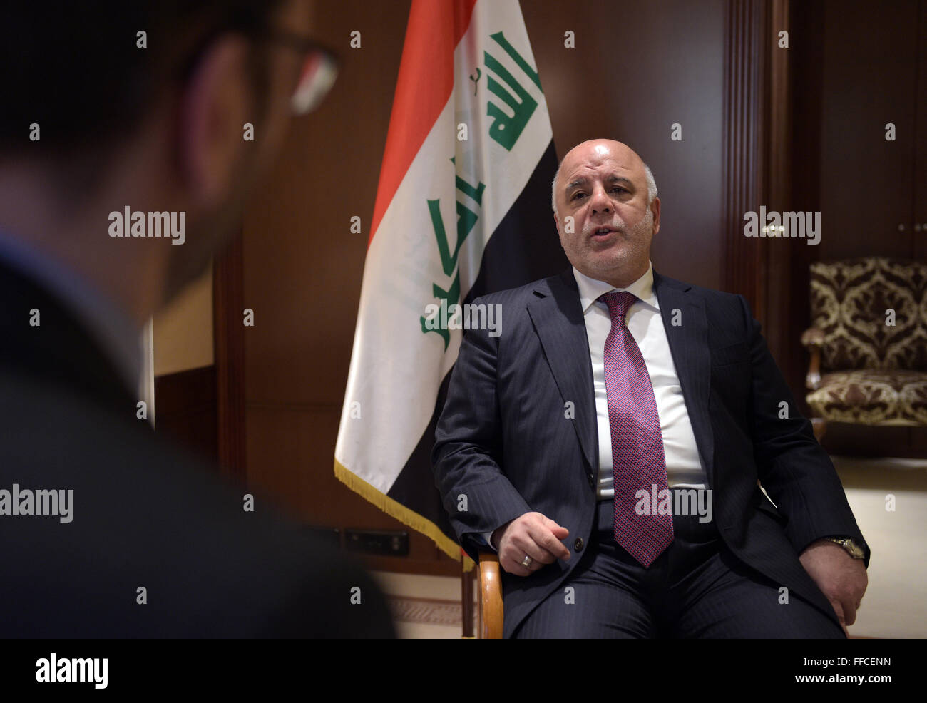 Berlin, Germany. 11th Feb, 2016. Iraqi Prime Minister Haider al-Abadi ...