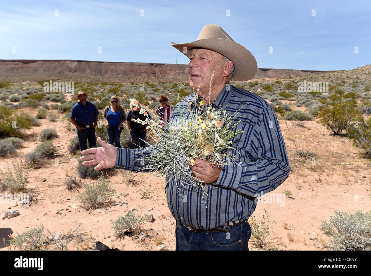 Bunkerville, Nevada, USA. 12th Feb, 2015. Nevada Rancher Cliven Bundy