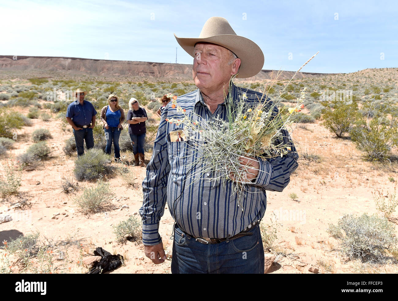 Bunkerville, Nevada, USA. 12th Feb, 2015. Nevada Rancher Cliven Bundy