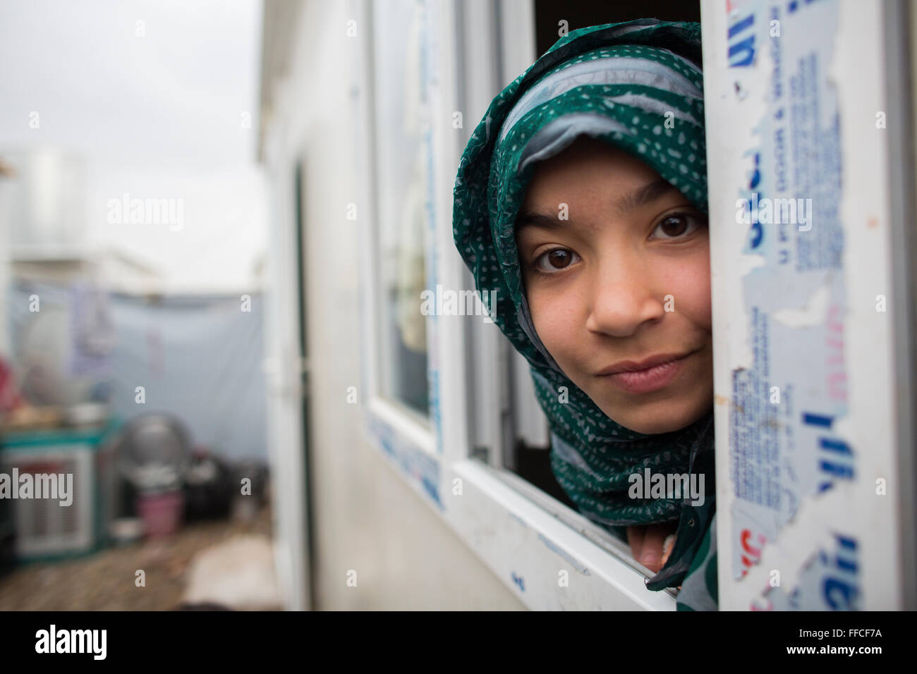 Tazade refugee camp near Kalar city (North Iraq), home to few thousand suni Arab Iraqi Stock Photo