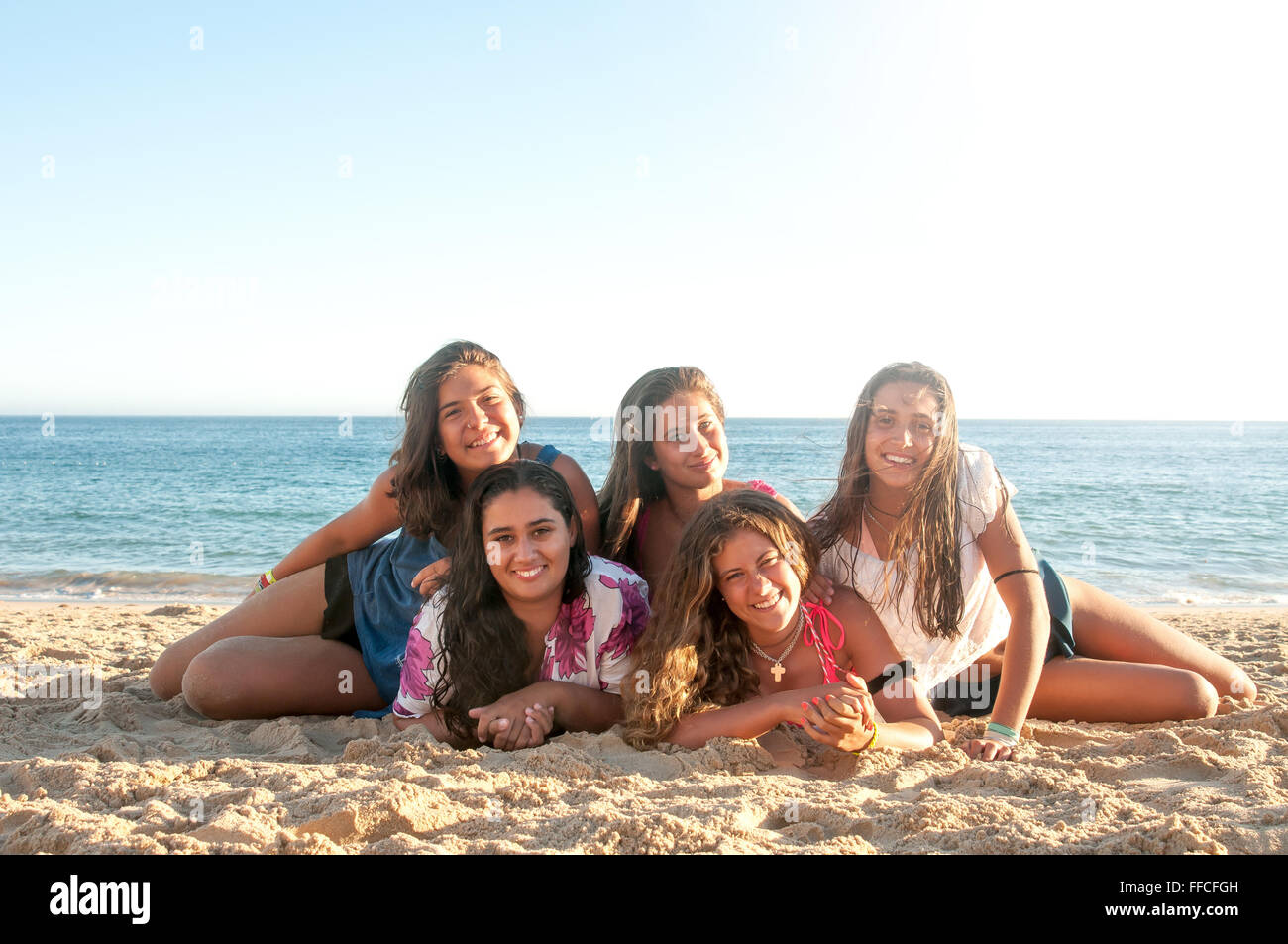Group teen girls hi-res stock photography and images - Alamy