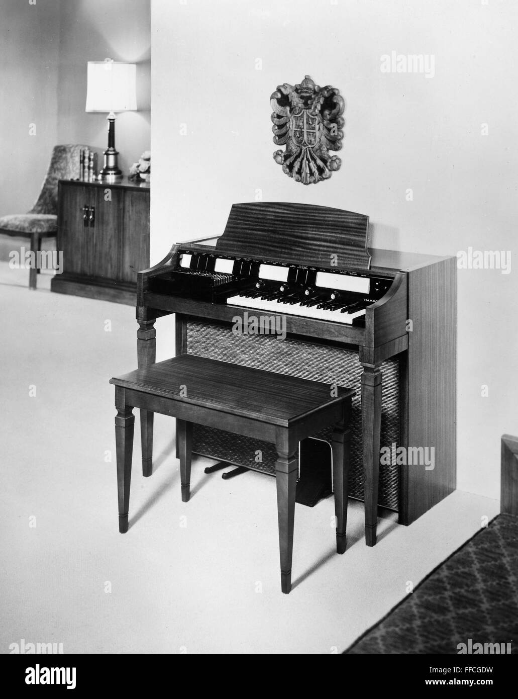 HAMMOND ORGAN, 1960s. /nThe Hammond electric chord organ. Photograph