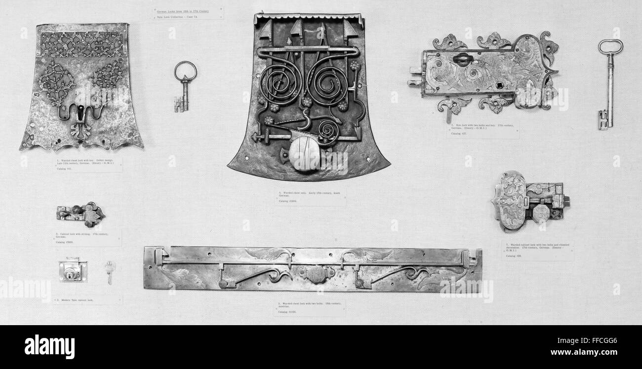 CHEST LOCKS AND KEYS. /nGerman and Austrian chest locks and keys, 15th