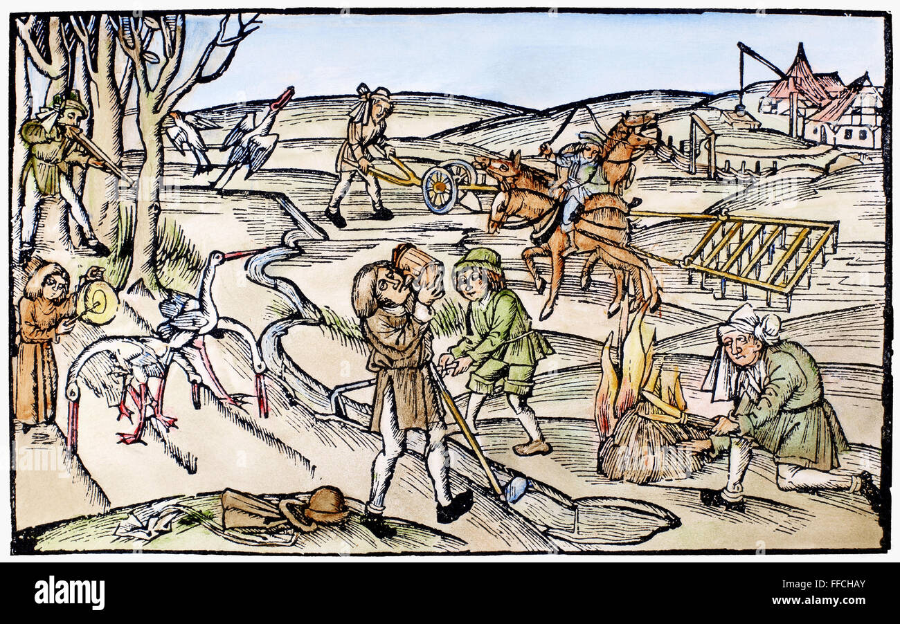 COUNTRY LIFE, 1504. /nWoodcut, 1504. Stock Photo