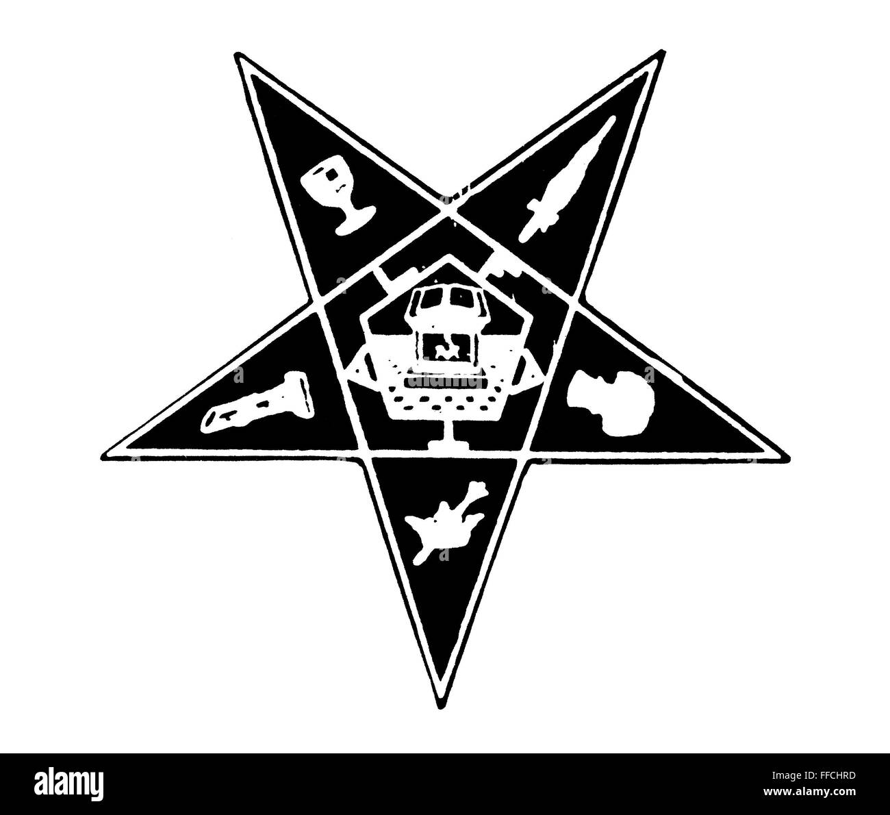 SEAL: FREEMASONRY. /nSeal of the Order of the Eastern Star, a body of Freemasonry. Stock Photo