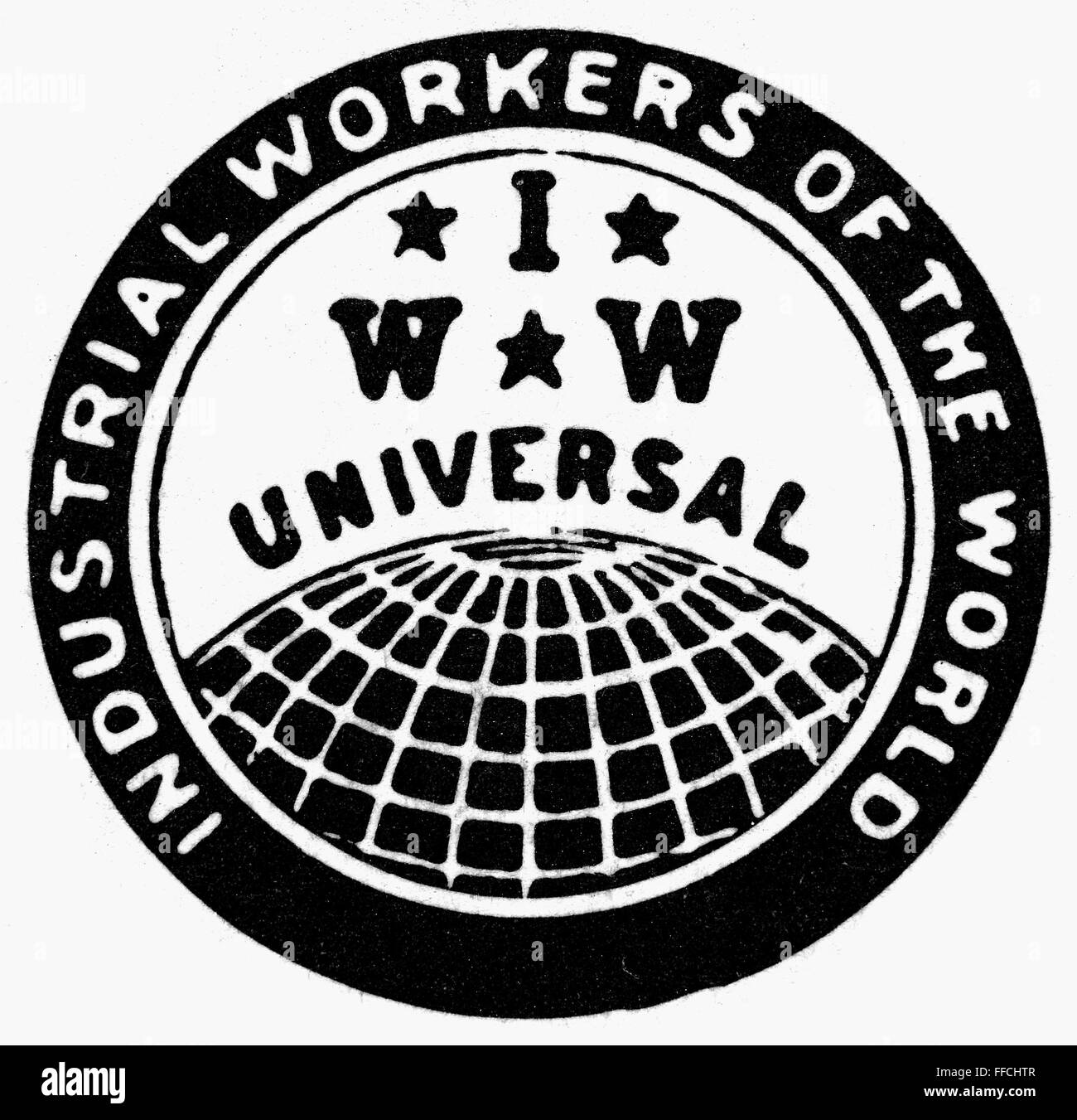 SEAL LABOR MOVEMENT. /nSeal of the Industrial Workers of the World, founded 1904 Stock Photo