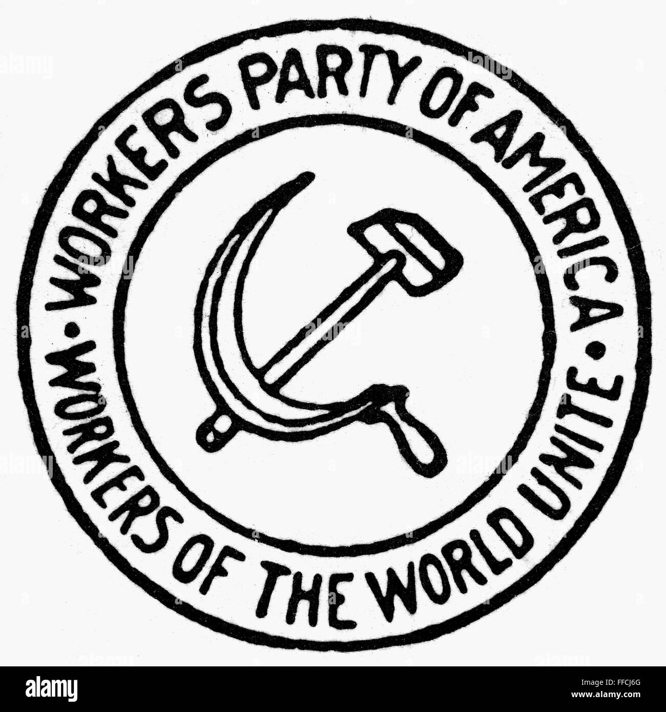WORKERS PARTY OF AMERICA. /nSeal of the Workers Party of America, early