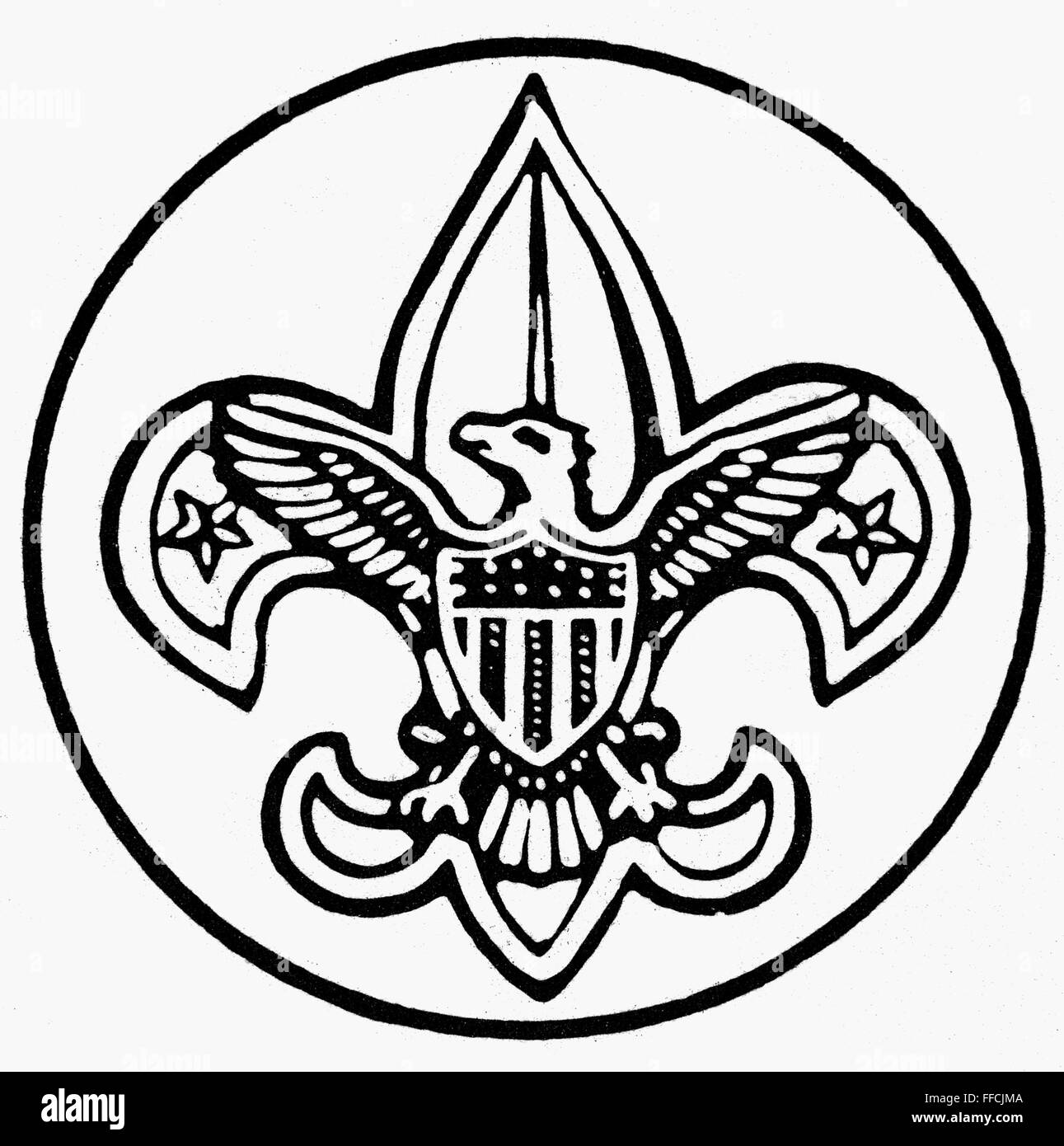 BOY SCOUTS OF AMERICA. /nSeal of the Boy Scouts of America, founded