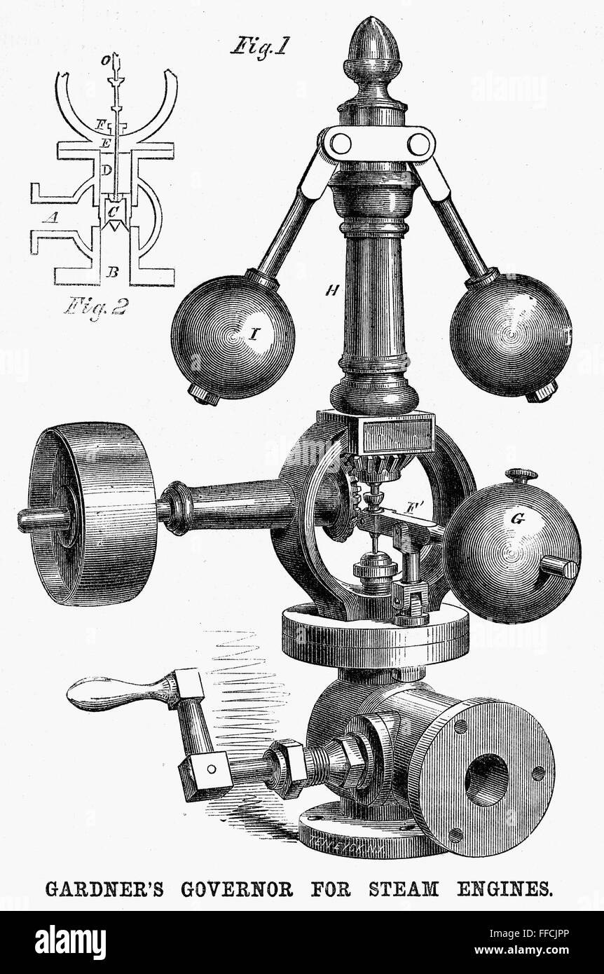 GARDNER'S GOVERNOR, 1860. /nGardner's governor for steam engines