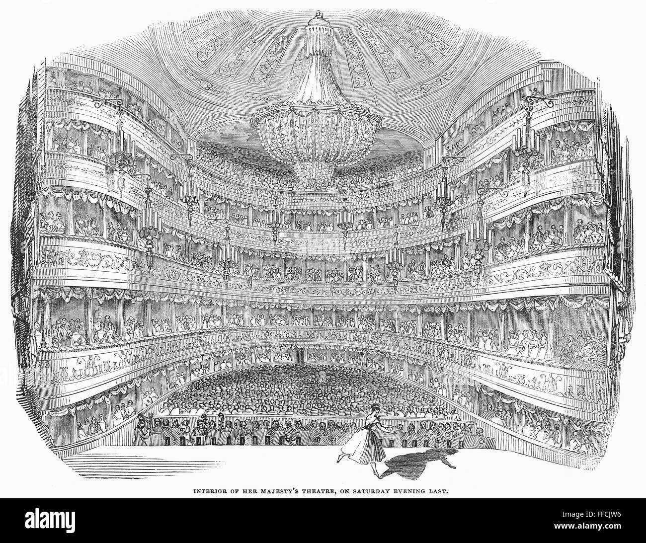 LONDON: ROYAL THEATER. /nInterior of Her Majesty's Theatre, London ...