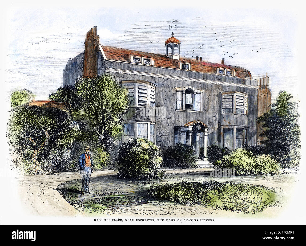 CHARLES DICKENS (18121870). /nEnglish novelist. Dickens' home at Gad's