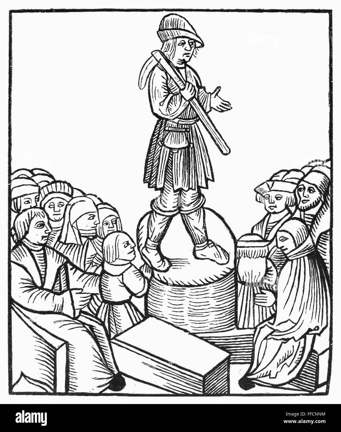 PEASANT PREACHER, 1524. /nTitle woodcut from a German pamphlet, 'A