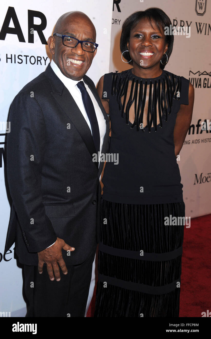 Al Roker and Deborah Roberts attends the 2016 amfAR New York Gala at Cipriani Wall Street on February 10, 2016 in New York City/picture alliance Stock Photo