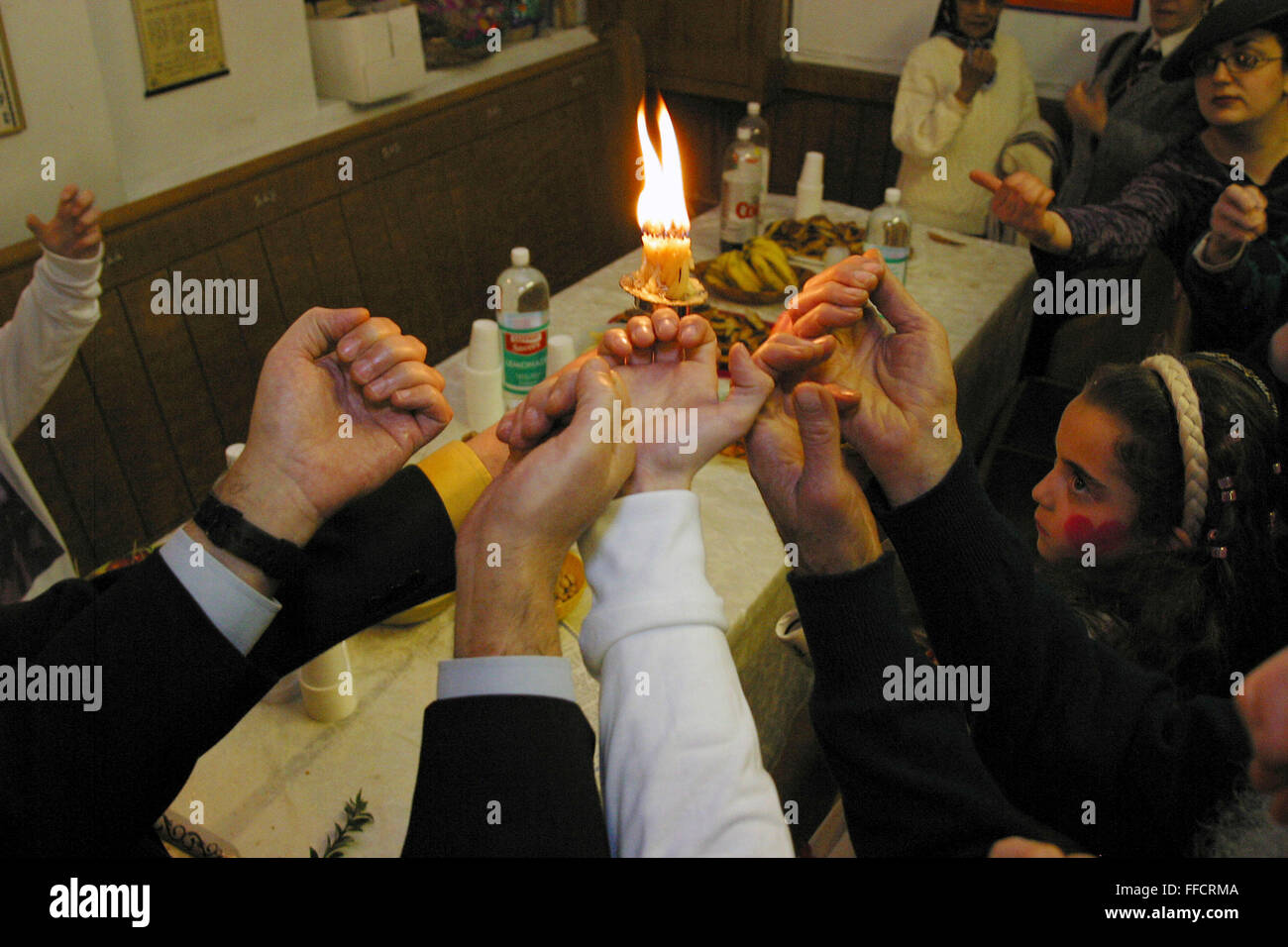 At the end of the Purim festival and 18 minutes before the beginning of