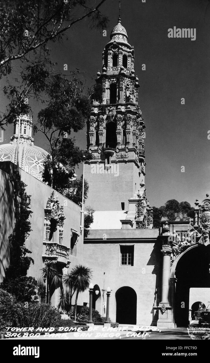 SAN DIEGO BALBOA PARK. /nTower and dome of the California Building at