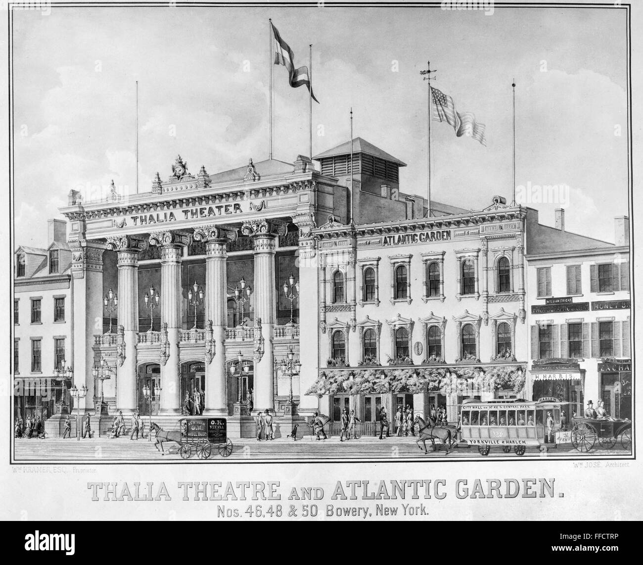 NEW YORK: THEATER, c1860. /nThe Bowery Theatre, when it was known as ...