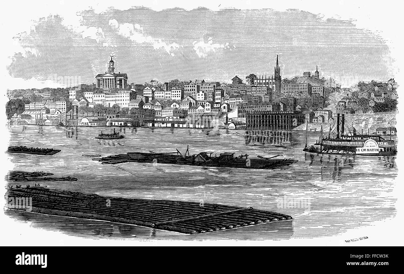 MISSISSIPPI: VICKSBURG. /nWood engraving, 1871. Stock Photo