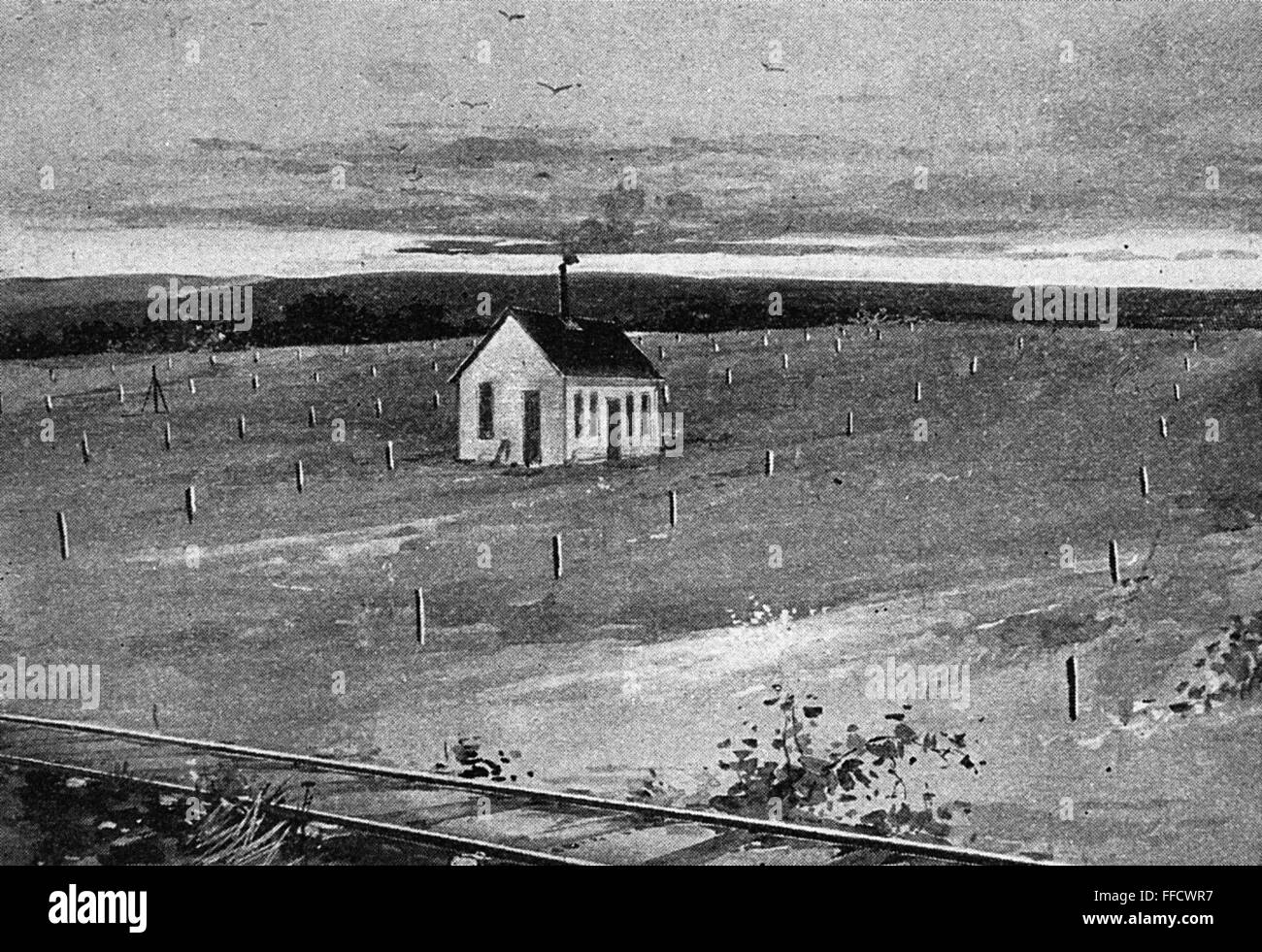 OKLAHOMA LAND RUSH, 1893. /nSite of the future city of Perry, Oklahoma