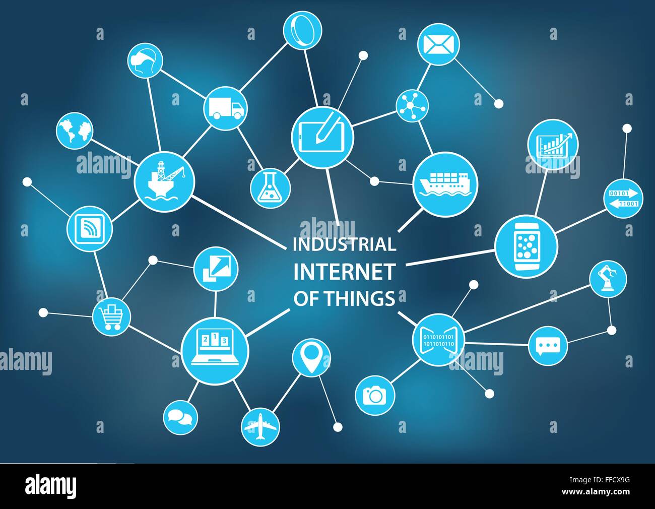 Industrial Internet Of Things / Industry 4.0 Concept As Vector ...