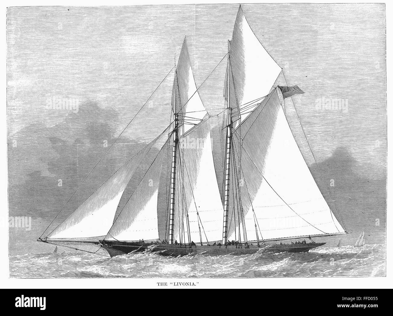 YACHT LIVONIA, 1871. /nThe English yacht 'Livonia.' Wood engraving