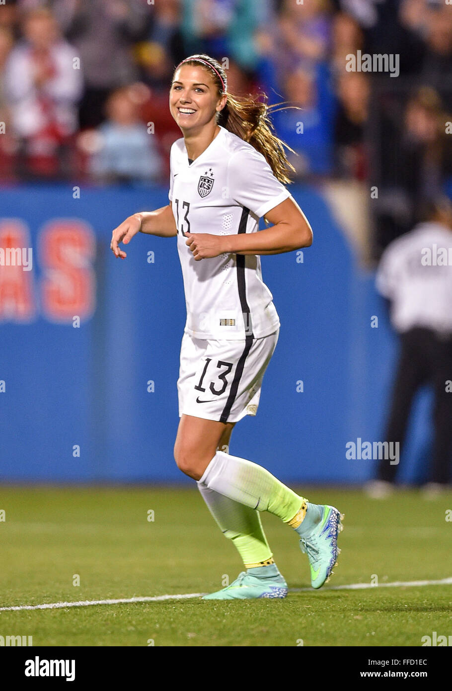 Usa Forward Alex Morgan 13 Celebrates As She Scores Her 3rd Goal During The Concacaf Women S Olympic Qualifiers 16 Between Costa Rica And Usa National Soccer Teams Wednesday Feb 10th 16 At