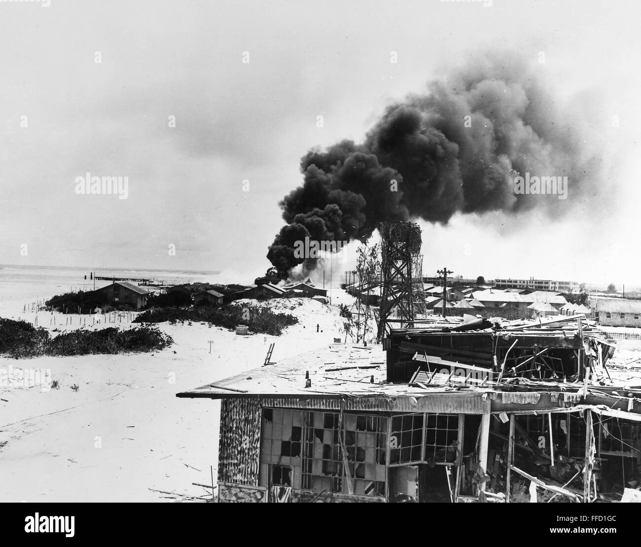 Tsunami damage midway island