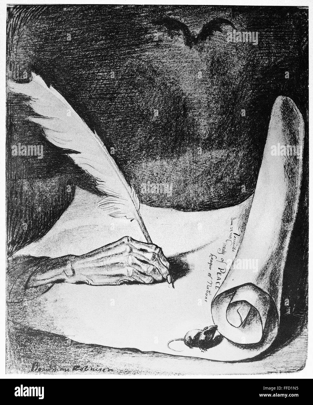 Treaty of Versailles Political Cartoon Analysis World War I Print ...