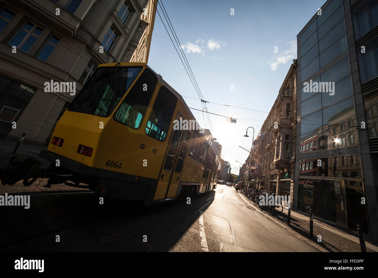 tramway oranienburgerstreet in berlin Stock Photo