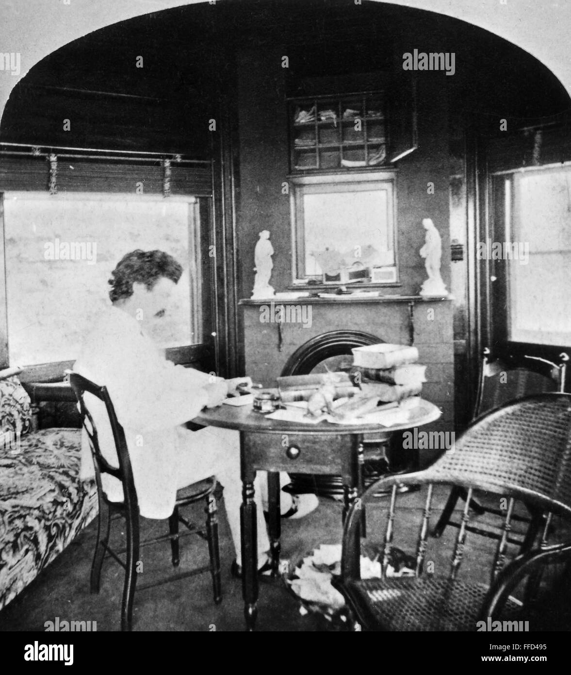 SAMUEL LANGHORNE CLEMENS /n(18351910). 'Mark Twain.' American writer