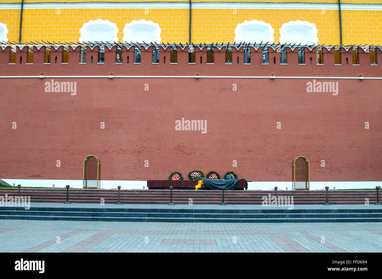 eternal flame in memory of the lost soldiers in the city of Moscow,an ...
