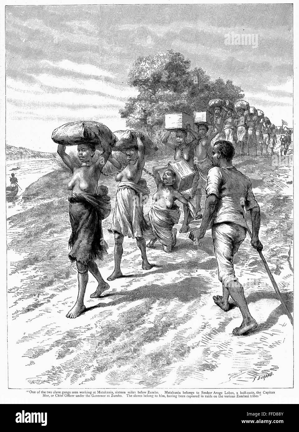 AFRICA SLAVE TRADE, 1892. /nSlavery in the Portuguese colonies of