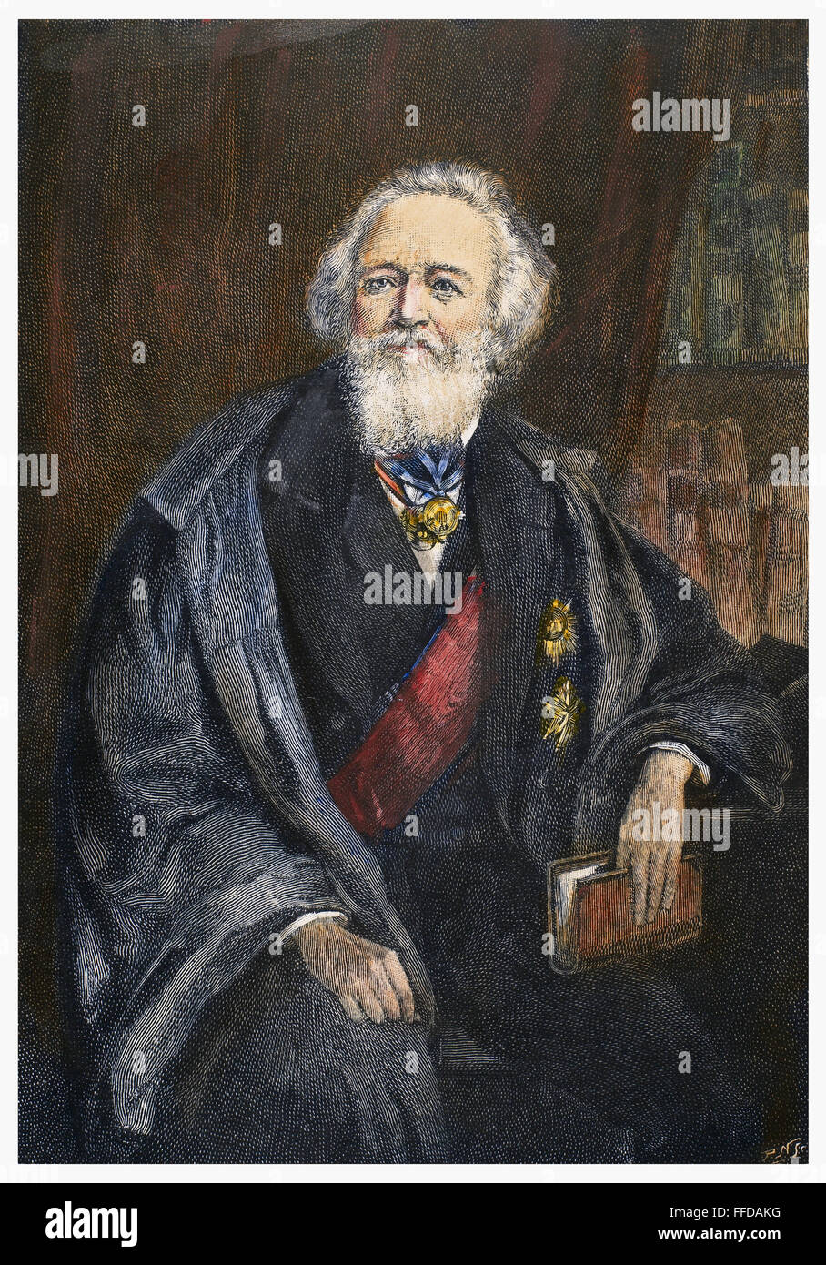 LEOPOLD von RANKE /n(1795-1886). German historian. Wood engraving, English, 1895. Stock Photo