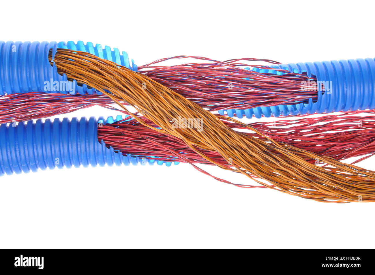 Cables and corrugated cable casing pipes for electrical, computer and
