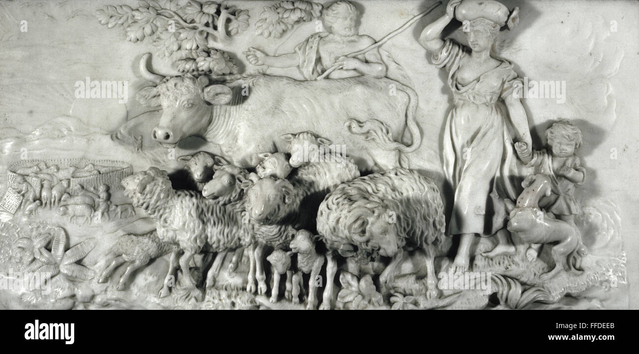 SPAIN: ROMAN FRIEZE. /nMarble frieze, Hispano-Roman, 3rd century A.D. Stock Photo