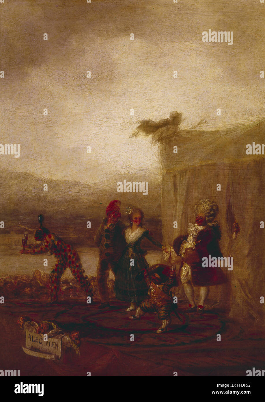 GOYA: COMICS, 1793. /n'Los Comicos Ambulantes.' Oil on canvas, 1793, by Francisco Goya. Stock Photo