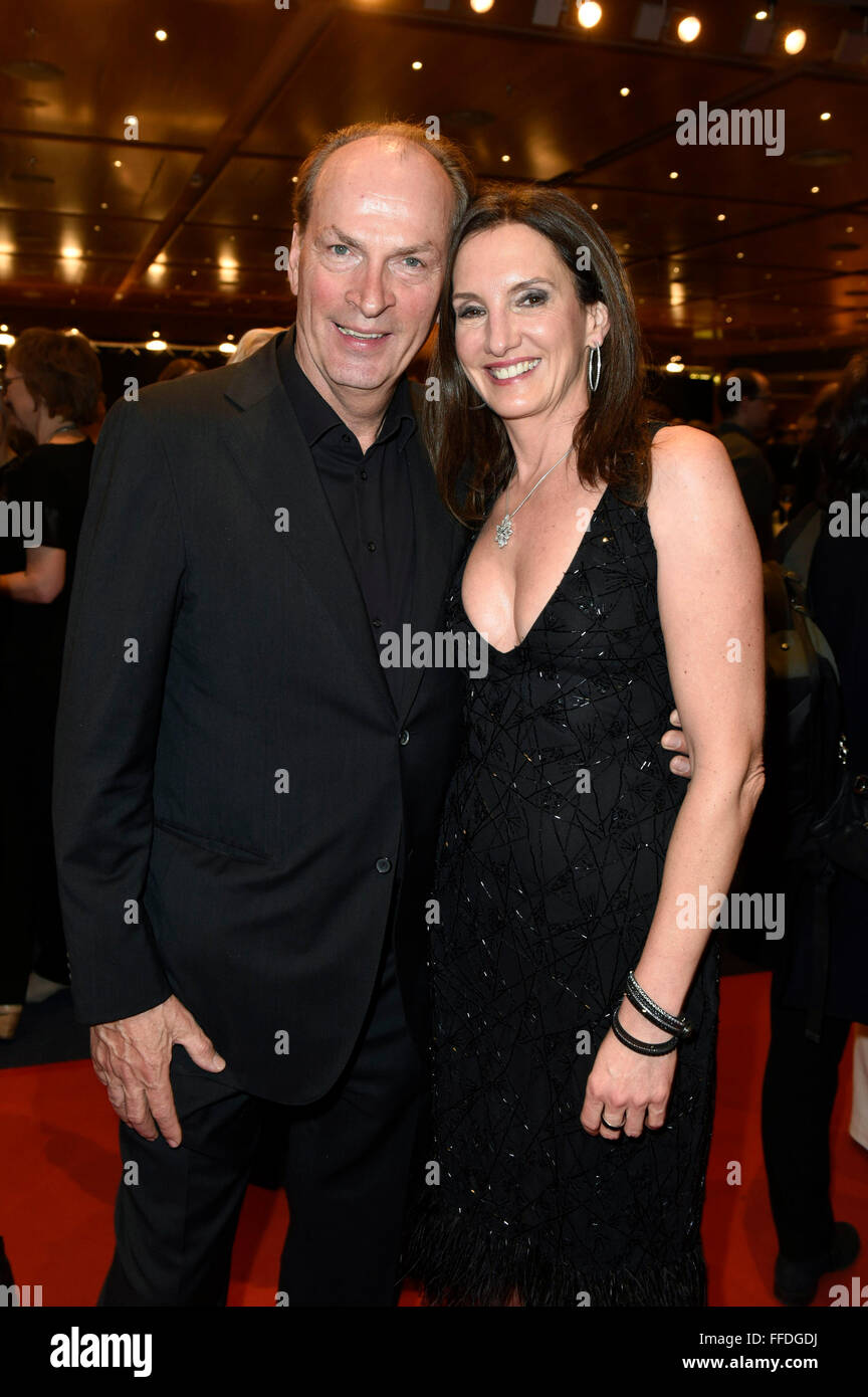 Berlin, Germany. 11th Feb, 2016. Herbert Knaup and wife Christiane Knaup attending the Opening Party of the 66th Berlin International Film Festival/Berlinale 2016 at Berlinale Palast on February 11, 2016 in Berlin, Germany. Credit:  dpa/Alamy Live News Stock Photo