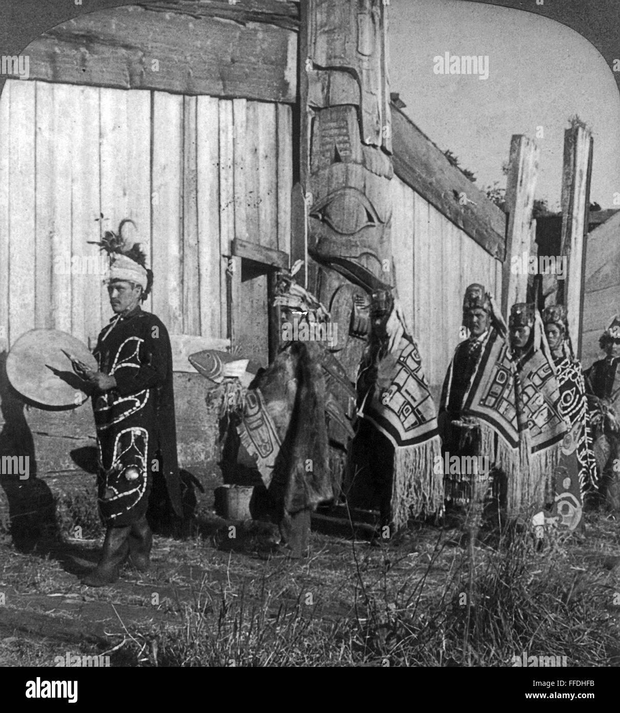 ALASKA POTLATCH DANCERS. /nPotlatch dancers of the Native American