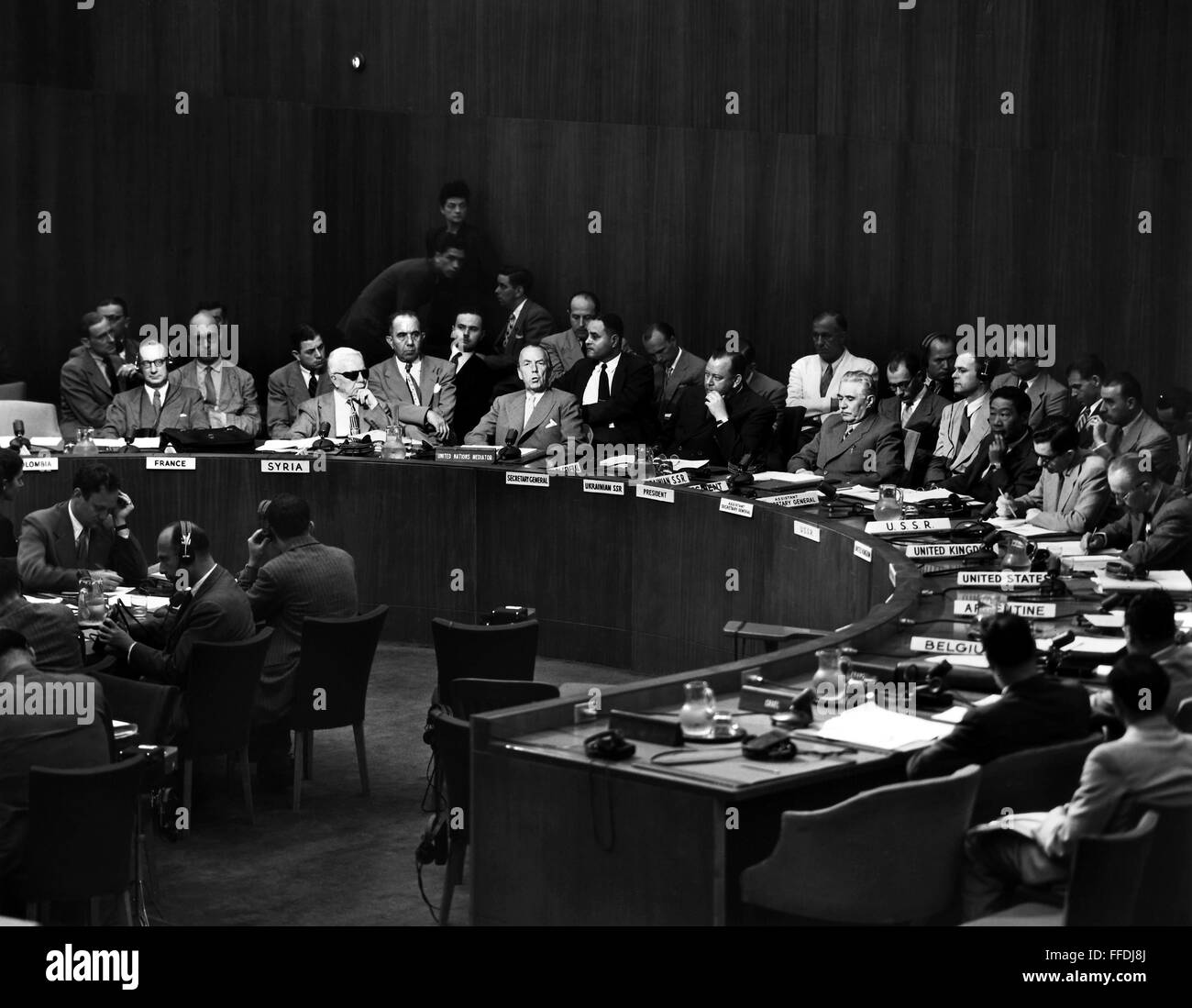UNITED NATIONS, 1948. /nCount Folke Bernadotte, Swedish diplomat ...