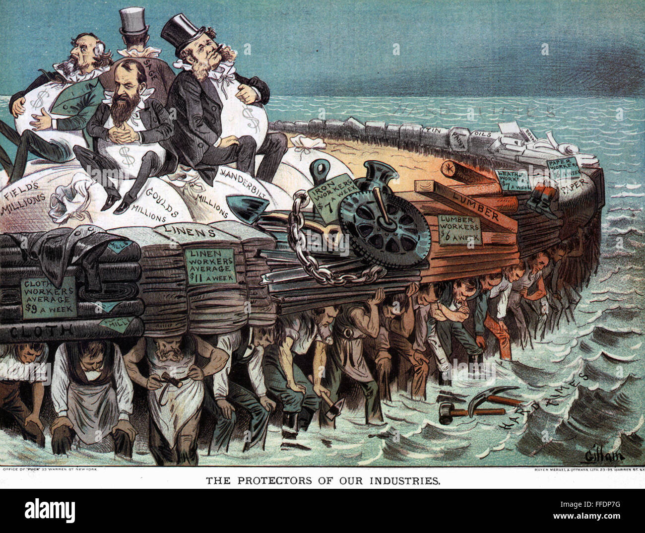 AMERICAN FINANCIERS, 1883. /n'The Protectors of our Industries ...